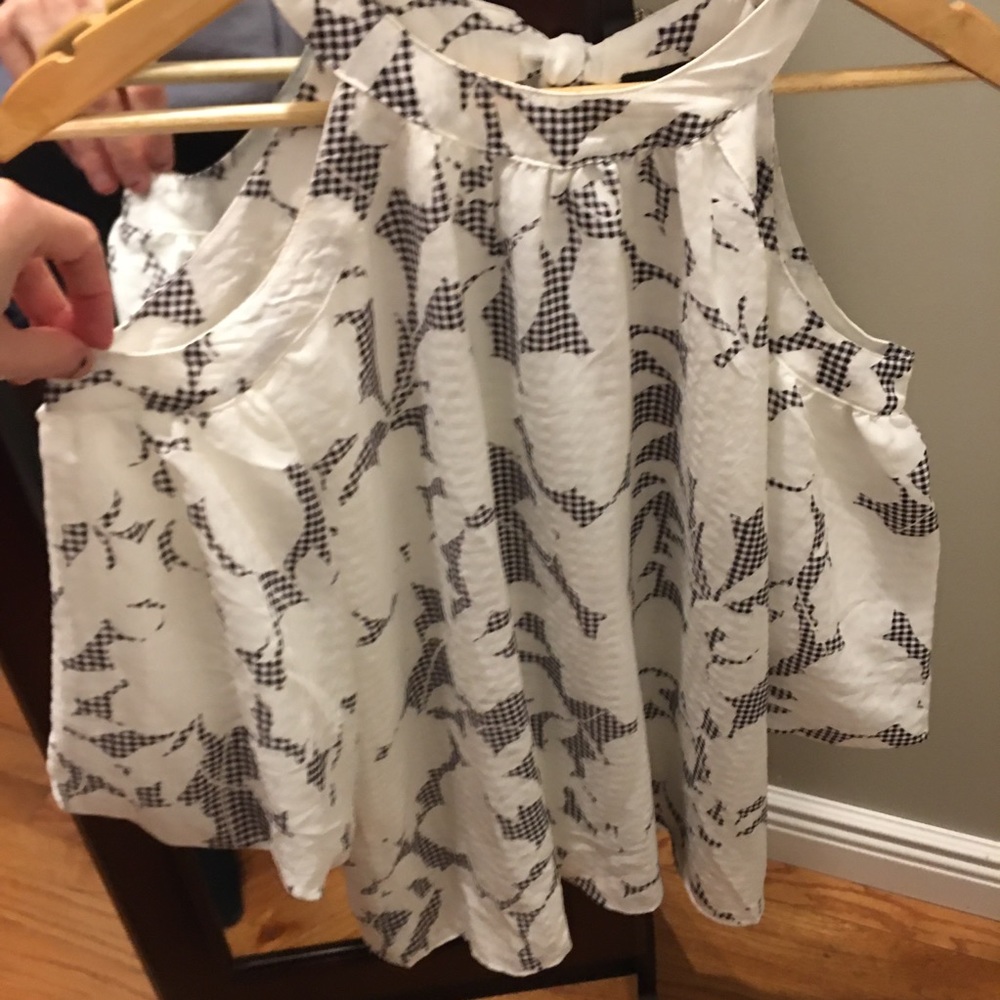 New Ann Taylor White Shirt Off Shoulder